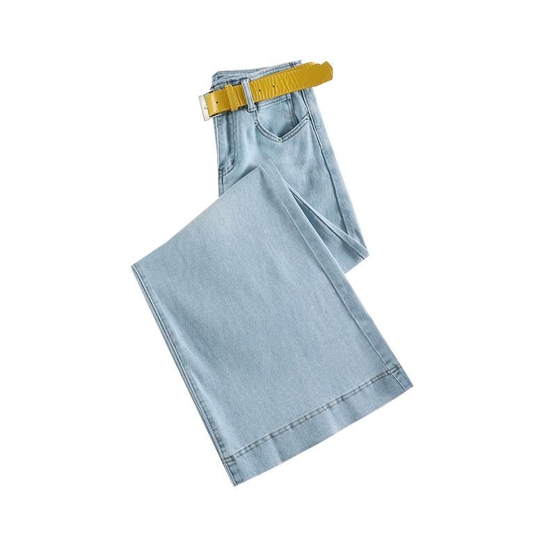 FAST DELIVERY Celana  Putih Cutbray Jeans Panjang Wanita Celana Pinggang Tinggi Celana Kulot Jeans P