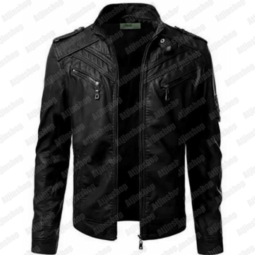 ORIGINAL Atjin Original-Jaket Kulit Motor Pria Wanita Model Jalanan Cboy Street Exclusive Series Fer