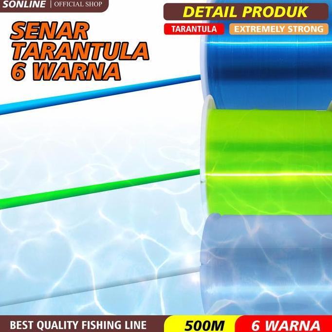 Mantap- Sonline Tali Pancing Tarantula 500M6Warna  Nilon Tali Pancing Bahan Nilon Pancing Anti Kerit
