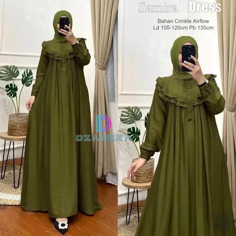 Termurah Gamis Wanita Dewasa Jumbo Bahan Crinkle Airflow Premium