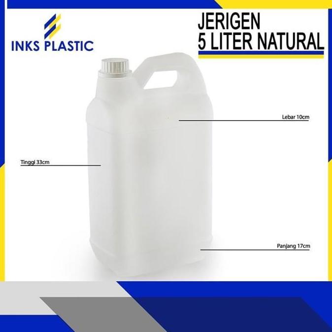 jerigen 5 liter putih natural