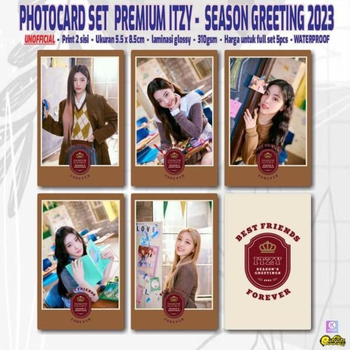 Photocard set Premium Itzy Cheshire & Itzy season greeting 2023 isi 5