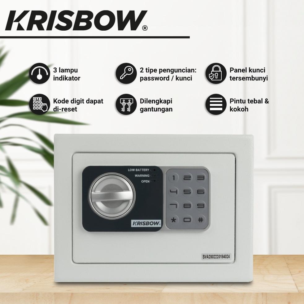 Ace - Krisbow brankas besi elektrik safe password / brankas mini / brankas emas / brangkas besi Puti