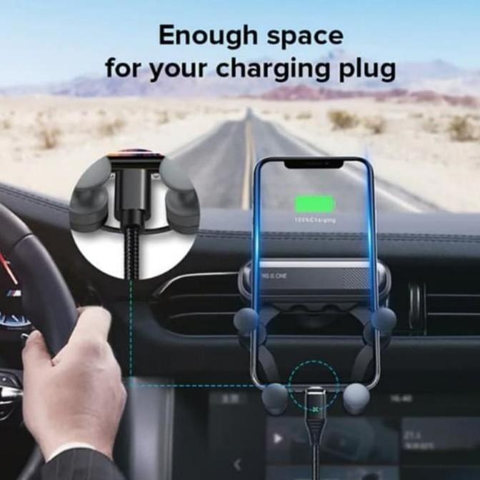 PHONE HOLDER GRAVITY CAR AIR VENT MOUNT HOLDER HP GRAVITY DI AC MOBIL