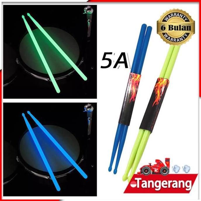 MRIKI 2pcs Stik Drum 5A / Alat Musik Stik Drum / Stik Drum Fluoresensi