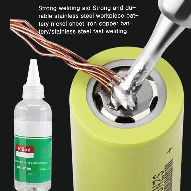 MENDA 100ML Flux Cair Flux Solder Stainless Steel Perekat Solder Nikel Seng Baterai Kabel Nickel Nik