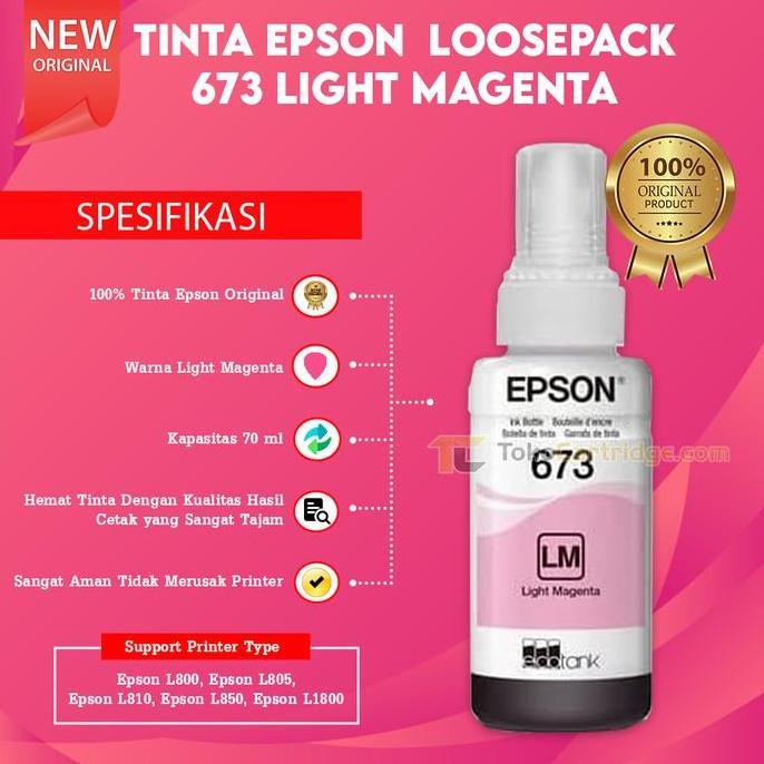 Softrit- Tinta Epson 673 T673 Original Tinta Printer Epson L800 L805 L850 L1800