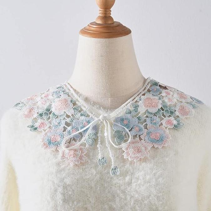 RPG Kerah Bordir Instan Fake Collar Kerah Palsu Wanita Kerah Palsu Vintage Kerah Korea Fake Collar K