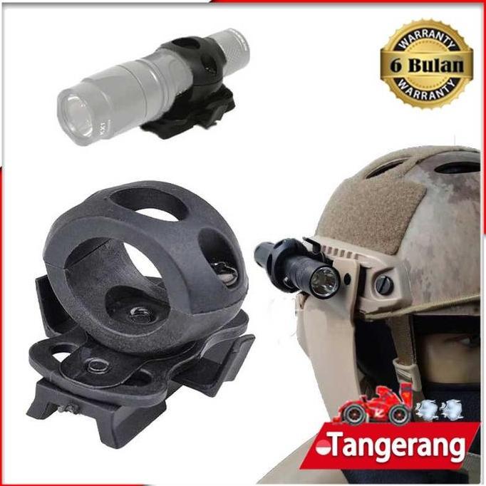 MRIKI Holder Senter Kepala Helm / Mounting Helm Untuk Senter / Holder Senter Helm Tactical