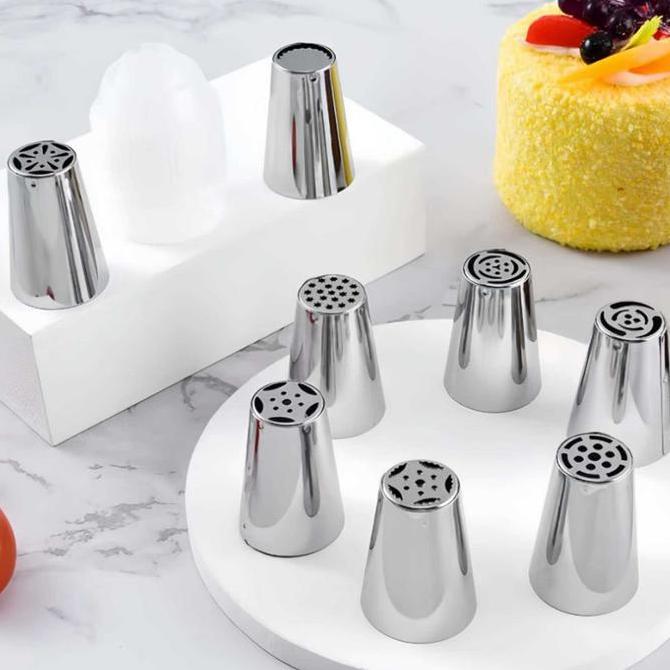 9Pcs/Set Stainless Spuit Kecil Kue /Spuit Rusian Set Dekorasi Cake/Spuit Russia / Spuit Cream Cake T