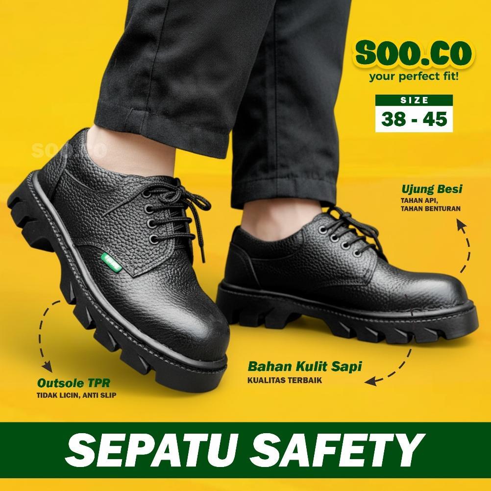 Grade Ori Soo.Co | Sepatu Sefty Septi Wanita Safety Tali Pendek Pria Unisex Cowok Cewek Sepatu Dapur