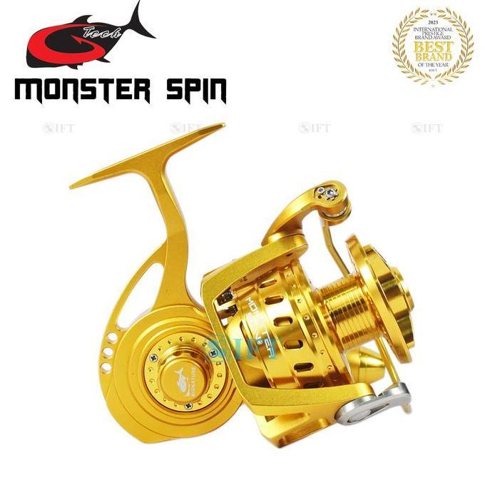 Promo Reel G-Tech Monster Spin 4000 6000 8000 50Kg [2025] Saltwater Power Handle Metal Body Ift
