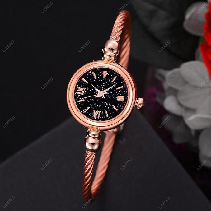 Frau- Loreo - Jam Tangan Wanita Adjustable Model Gelang / Jam Tangan Wanita Kecil