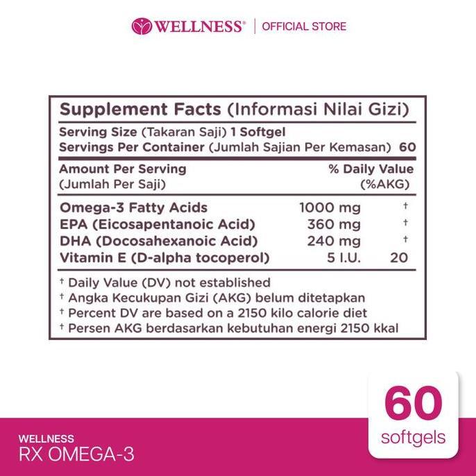 Haarvitamine- Wellness Rx Omega-3 - 60 Softgels