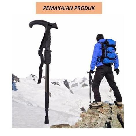 Medizin- Tongkat Trekking Tongkat Lipat Besi Alat Bantu Jalan Lansia Hiking
