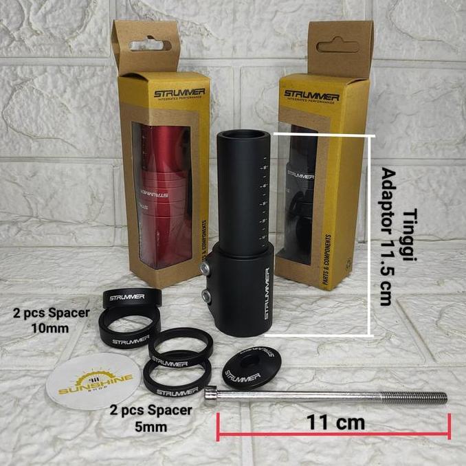 Adaptor Peninggi Stem Stang Handlebar STRUMMER Alloy Sepeda MTB Federal Fork Oversize 28.6mm