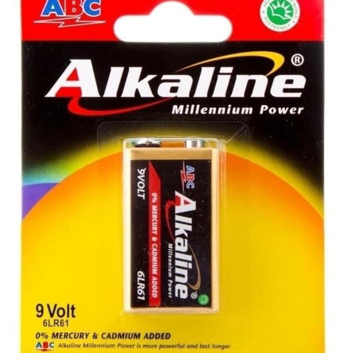 BATERAI ABC ALKALINE 9V / BATERAI KOTAK ABC ALKALINE 9V / ALKALINE 9V