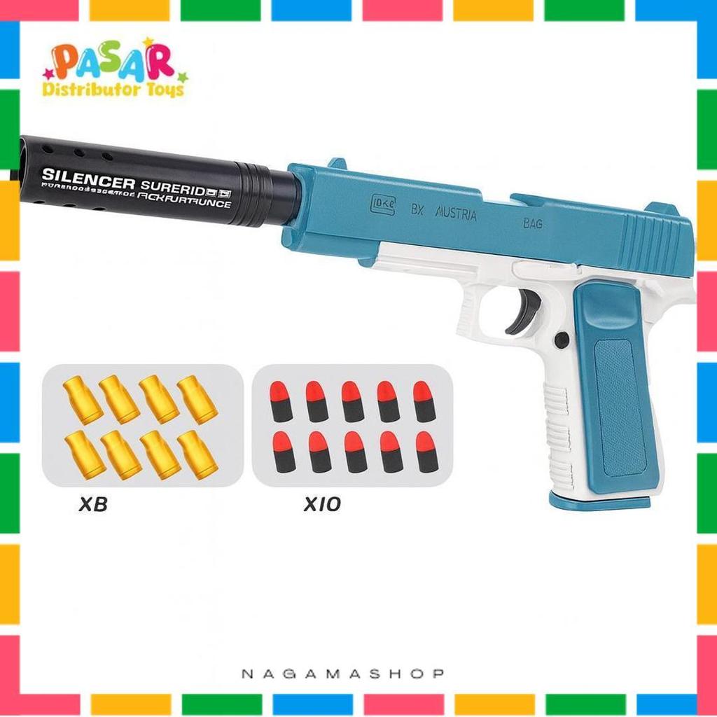Terlaris Mainan Anak Pistol Plastik 1911 Tembakan Plastik Eva Soft  Series Tembakan Pistol Mainan An