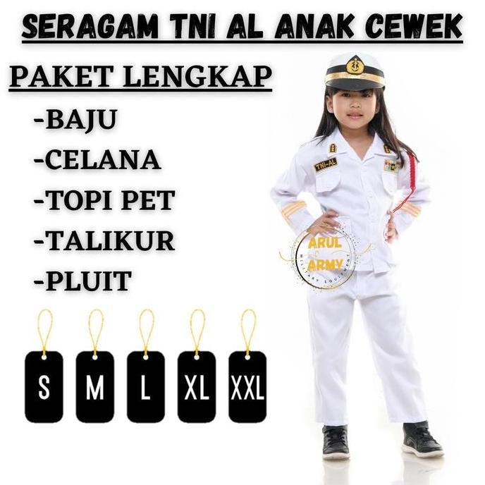 BAJU SERAGAM TNI AL ANAK SETELAN TNI ANGKATAN LAUT ANAK TK PAUD SOKOLAH TNI AL AD AU ANAK KOSTUM PRO