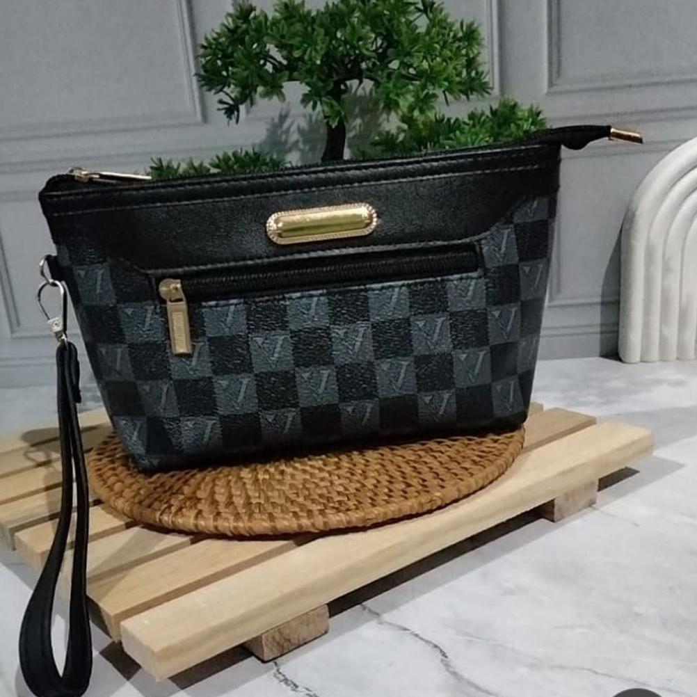 Flash Sale Khanza1 Clutch - Dompet Pouch Wanita 2 Rest 2 Ruang Muat Hp Dan Peralatan Kosmetik / Domp