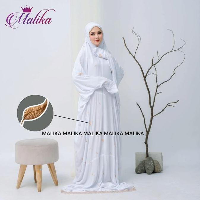 Mukena Terusan Dewasa Bordir Kamila Mukenah Lajuran Dewasa Bunga Cantik Kain Katun Mewah Motif Nyama