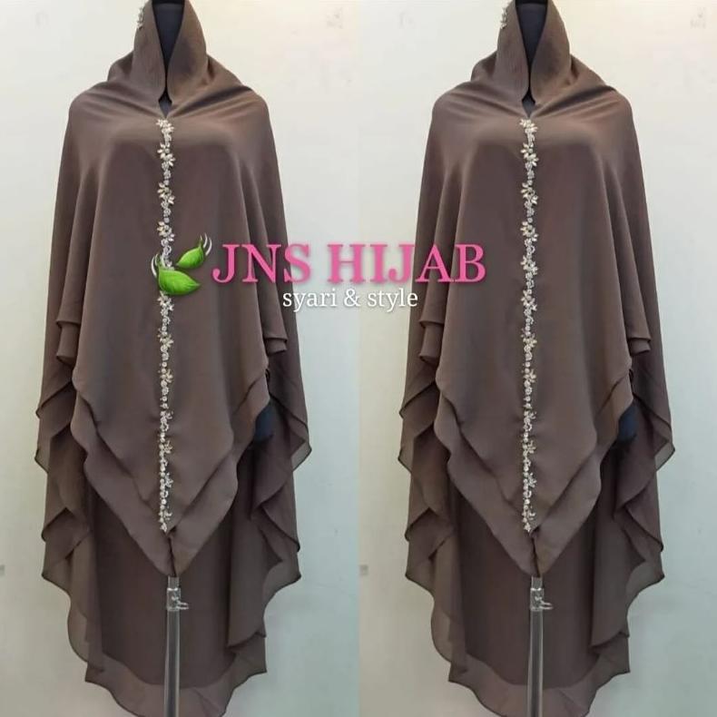 murah khimar namira payet lurus hijab premium jilbab syari jumbo ceruty 2 layer jns hijab