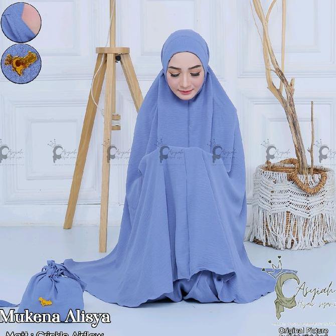 Nuyyhijabid Mukena Alisya Bahan Crinkle Airflow