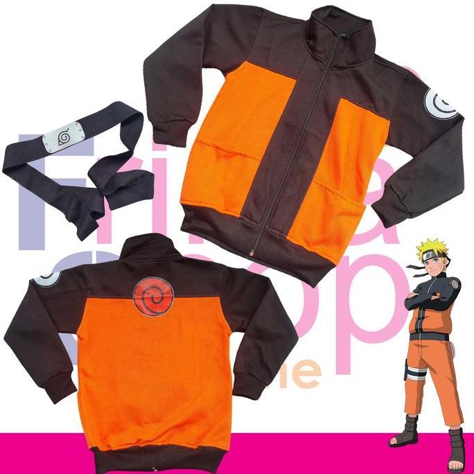 Naruto Shippuden MLBB Paket Kostum Anak Jaket Sarung Tangan Headband