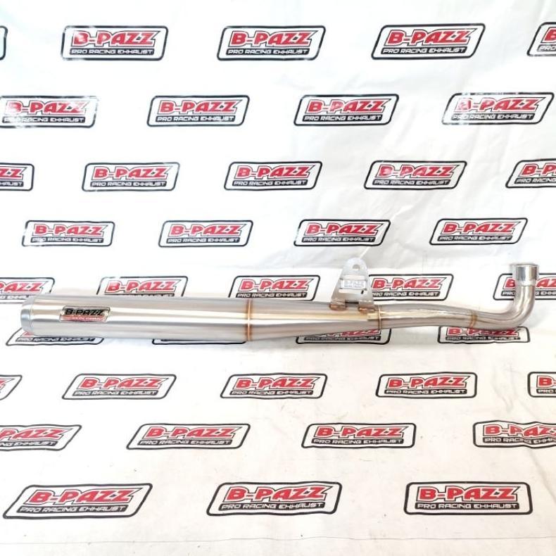 Knalpot B-PAZZ Suzuki A100 Standar Racing Full Stainless / Galvanis Poles Vernis