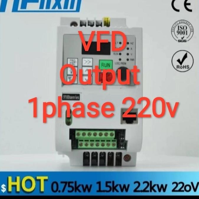 VFD Inverter 2,2Kw input 1phase 220V, output 1Phase 220V