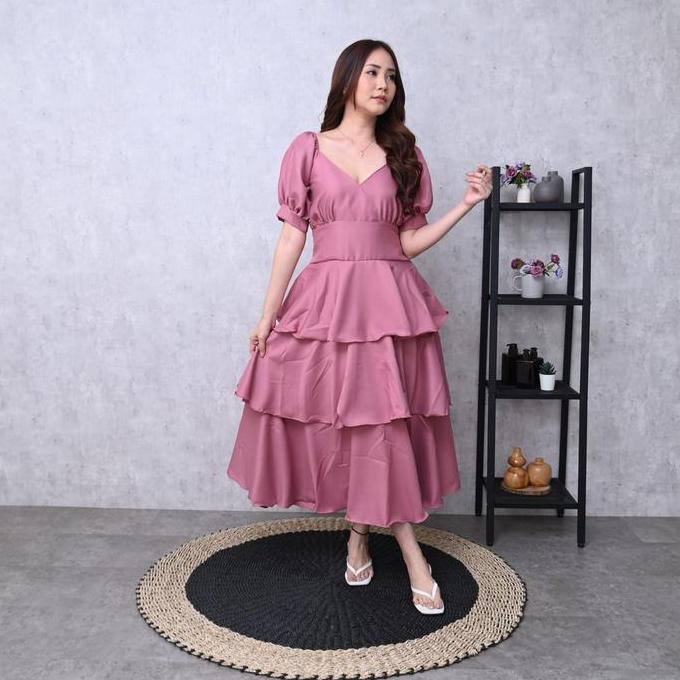 Jolie Dress | Remple Dress | Gaun Pesta | Dress Jumbo | Bigsize | Kondangan | Gaun elegant Mewah