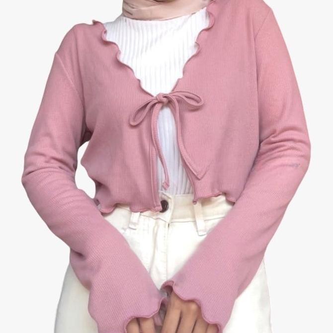 ASREG.ID Cardigan crop tali/cardigan tali /atasan wanita Outer Panjang Knitwear Top Kardigan Baju Ri