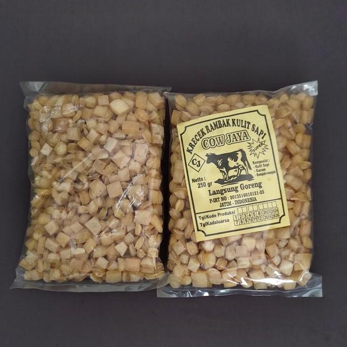 Krupuk rambak/krupuk rambak mentah kulit sapi asli kotak kecil 250 gr