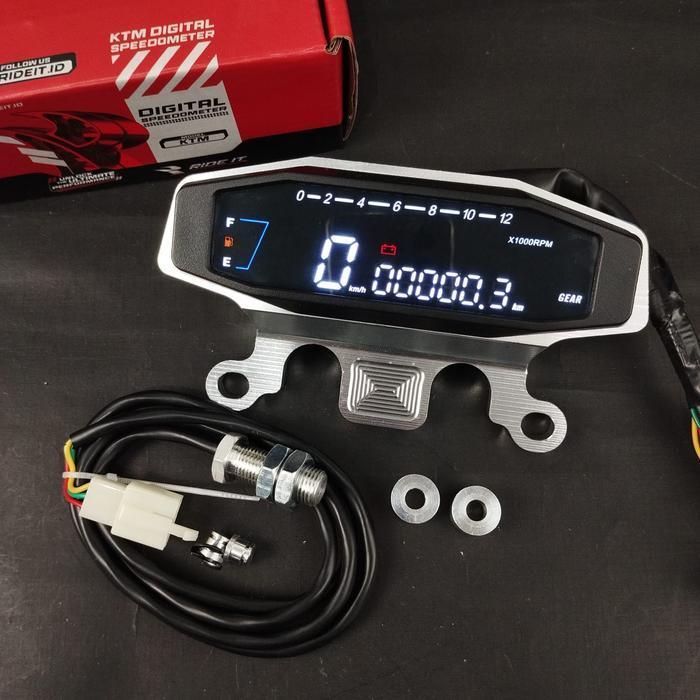 Speedometer Ktm Set Pangkon Cnc Kt3 Digital Ride It Spidometer Ktm Set Kabel Dan Magnid Sensor Digit