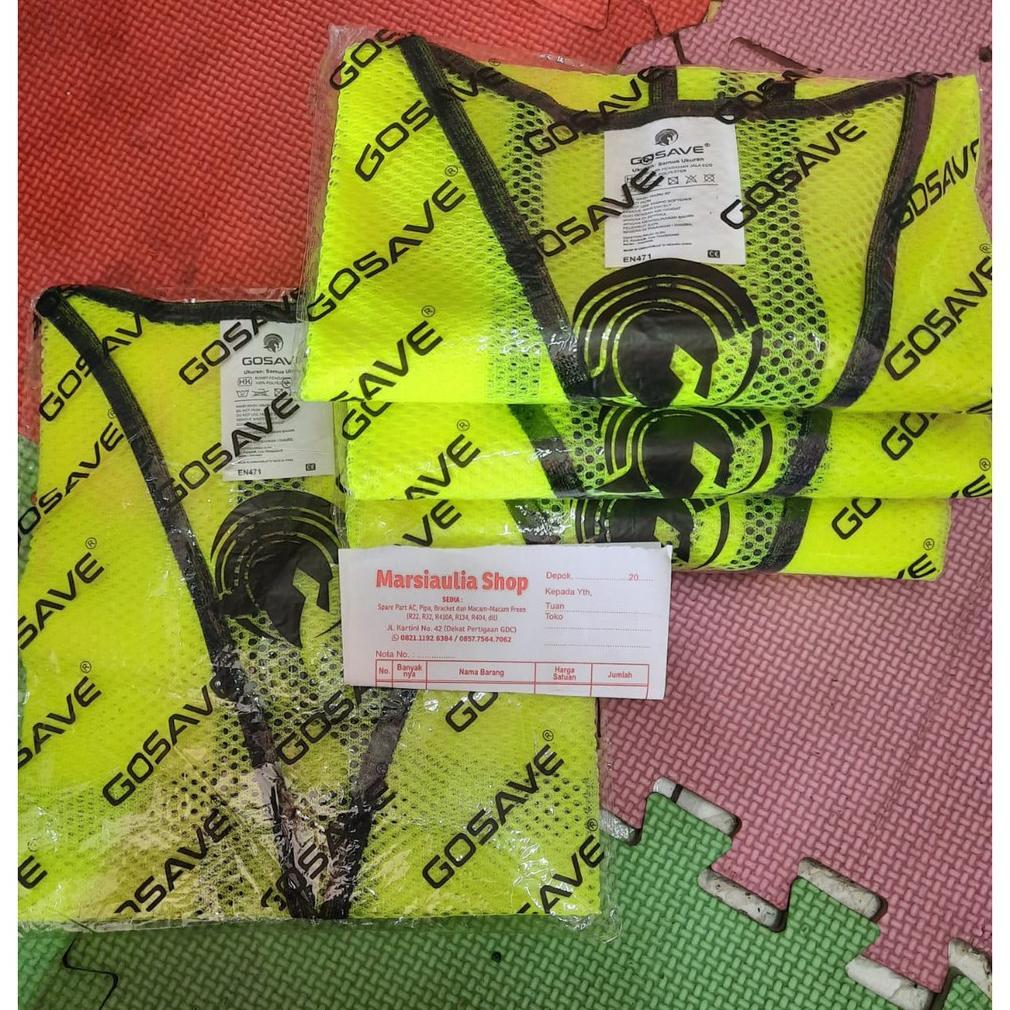 EXCLUSIVE Rompi Proyek Jaring Jala Safety Vest Scoth Nyala rompi gosave go save vpro rompi orange hi