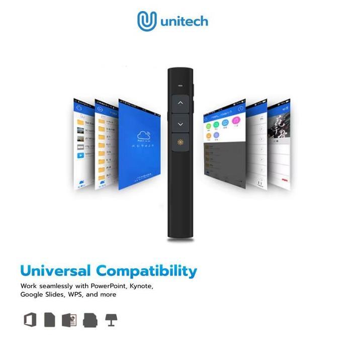 Xfour- Unitech Laser Pointer Wireless Alat Presentasi Pen 50M Kontrol