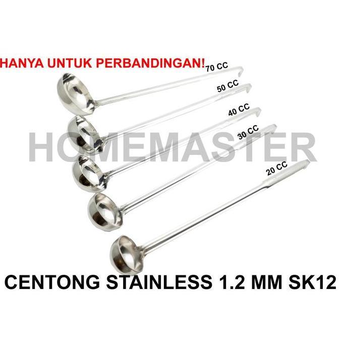 Taberu- Homemaster Centong/Ladle Stainless Tebal 1.2 Mm 20 Cc/Ml Sk1220