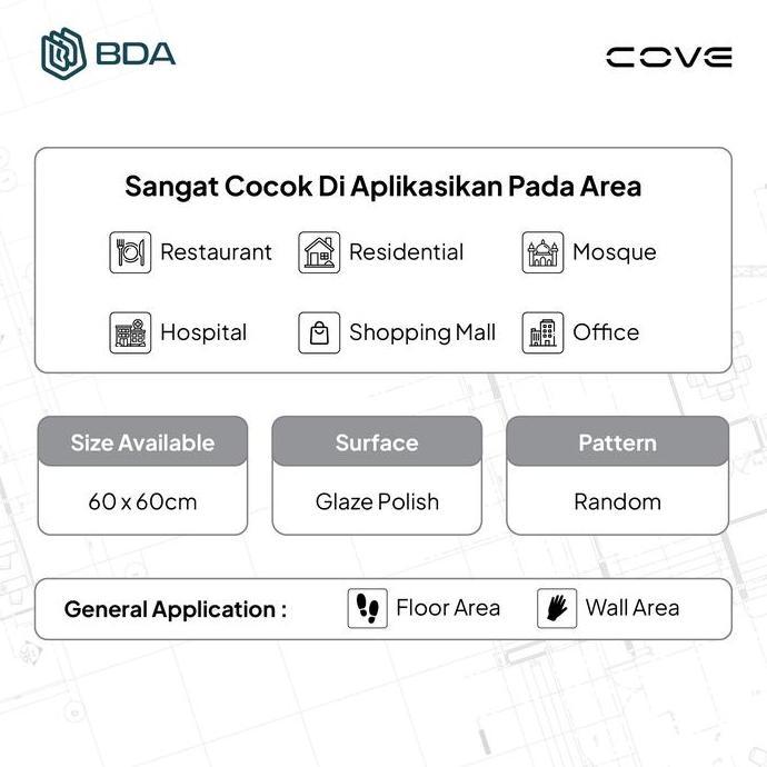 BDA Granite Tile Granit Lantai 60x60 Granit 60x60 Keramik Lantai Keramik Dinding Arabescato Statuari