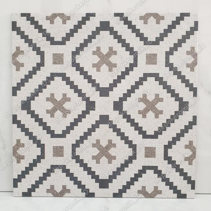 Platinum Brighton Black Decor 40x40 Kw1 Keramik Lantai Vintage Classic TD