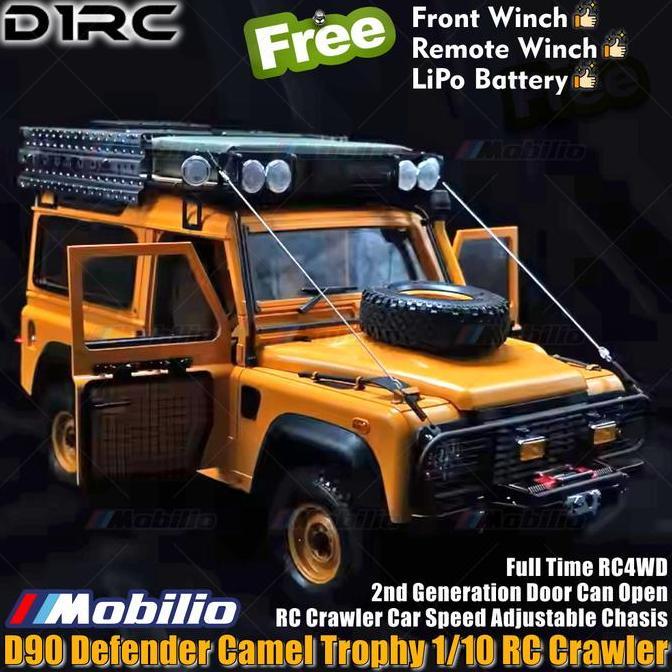 D1RC DS275 D90 Defender Camel Trophy 1/10 Scale 275mm Wheelbase RC Crawler Car Adventure