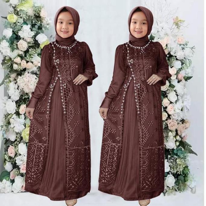Otokonoko- Kid Rose (3-16Thn) Gamis Anak Dress Anak Gamis Pesta Kondangan Lebaran Murah Gaun Anak Ba