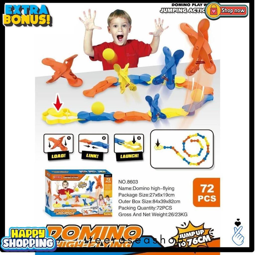 Sale Mainan Anak Domino Hig-Flying 72Pcs 8603 Mainan Game Board Family Kid Mainan Anak Rs0