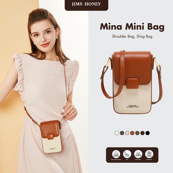 JIMS HONEY - Mina Mini Bag - Tas Selempang Wanita Cute Sling Bag Kulit pocket muat hp korean style g