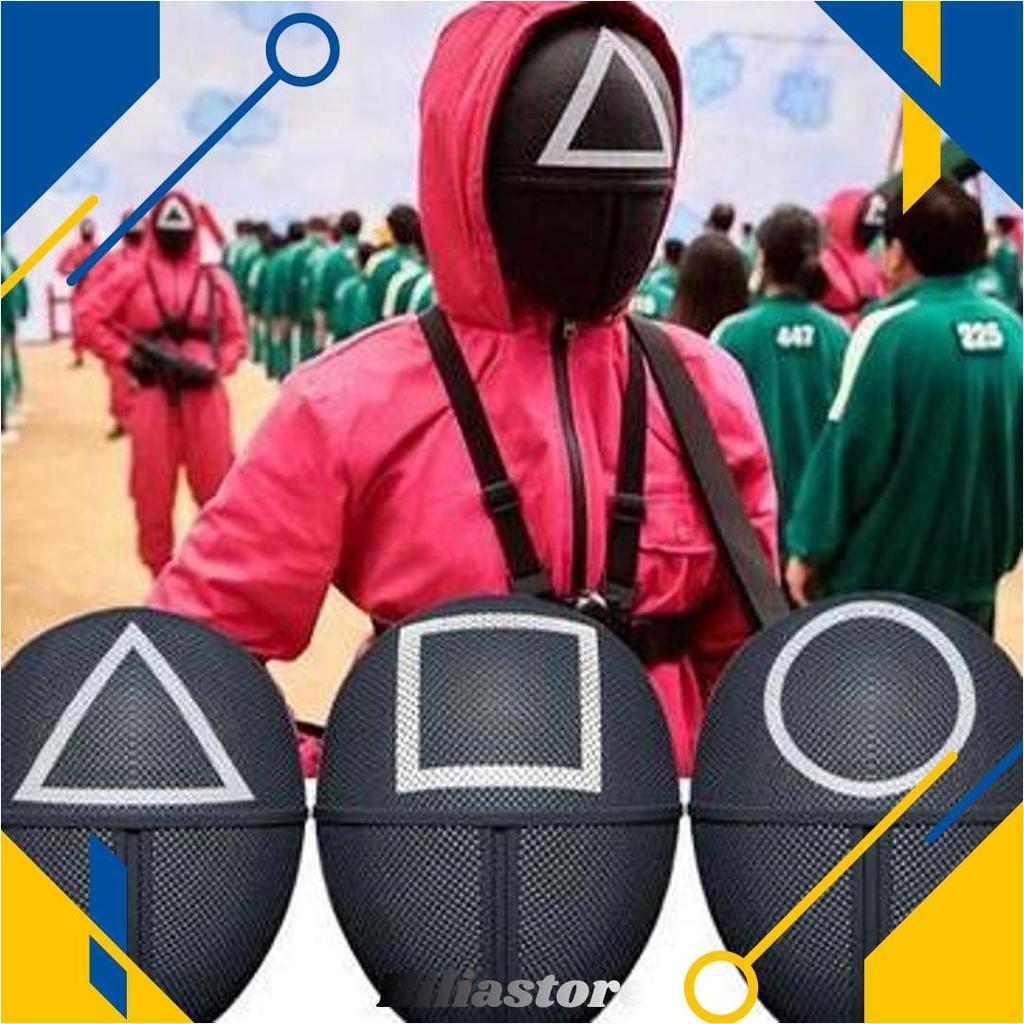 topeng squid game/TOPENG SQUID GAME MURAH/Topeng Squid Game Staff Guard Soldier Mask AT COD