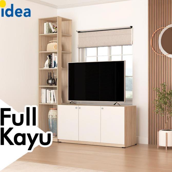 IDEA Georgia - Meja TV Kayu / Bufet TV / Rak TV / Lemari TV / Rak Buku Pajangan Tinggi Minimalis