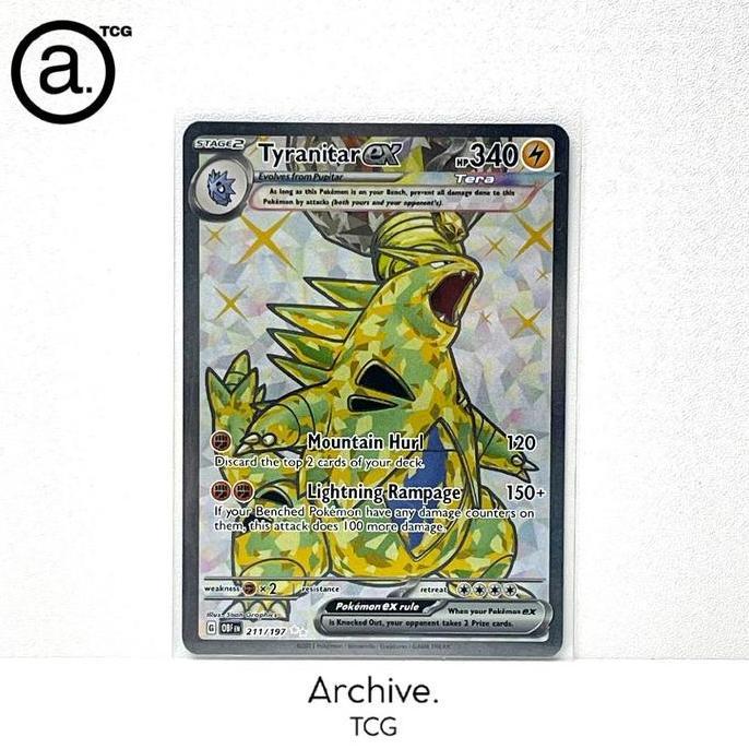 New Tyranitar ex SR (211/197) Pokemon English ~ Obsidian Flames (OBF)