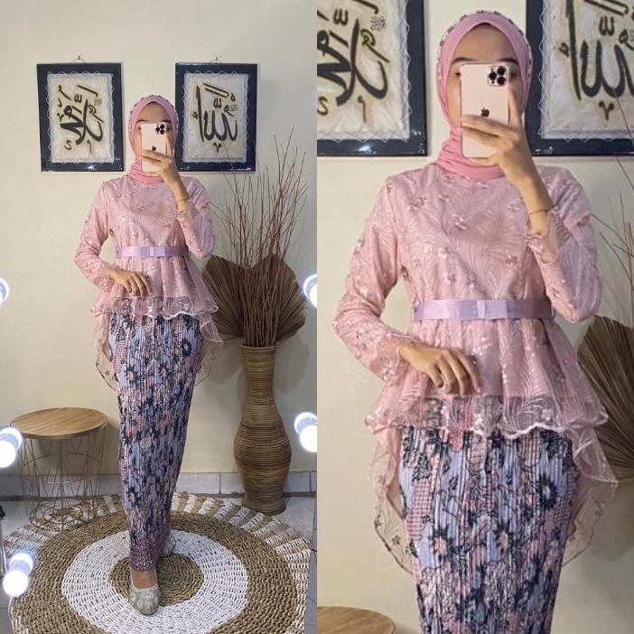 VALUE PACK KIRANA OL - (BISA COD) SETELAN KEBAYA MODERN AURORA PITA/KEBAYA WISUDA MODERN KEKINIAN/KE