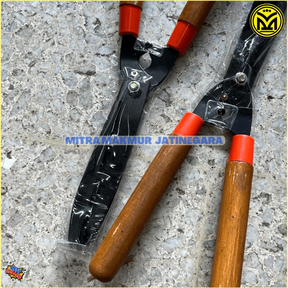 Gunting Rumput Super Tajam 48Cm Pegangan Kayu Potong Rumput Gunting Rumput Murah Gunting Taman Best 