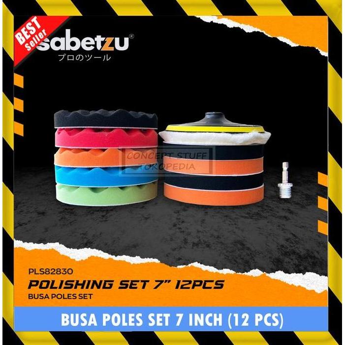 BUSA SPON WOOL BACKING PAD POLES CAR POLISHING WAXING MOBIL 7 INCH 7"