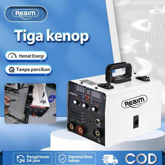 RAEIM Mesin Las MIG Mesin Pengelasan120A IGBT 450 Watt Mesin trafo   Welding Inverter MIG/MMA/TIG 12